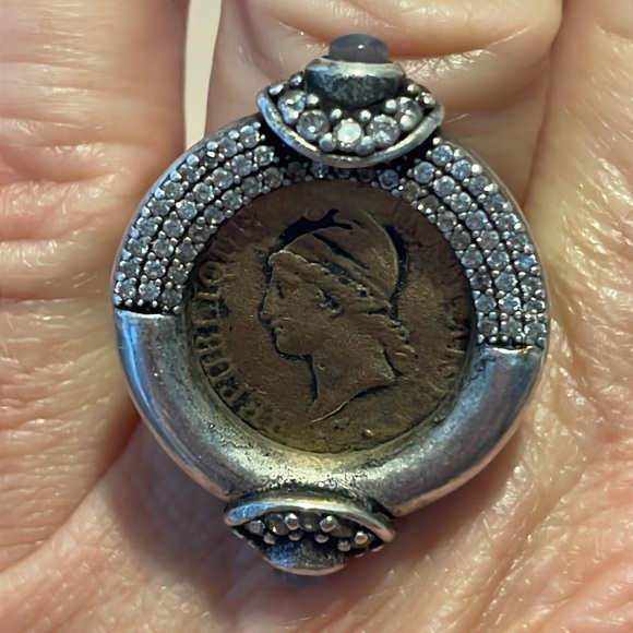 TAT2 Designs VS Frame Mini Dupre Ring Sterling Silver Plated - Picture 4 of 10